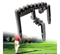 MOVKZACV Golf 9 Iron Club Holder Black Universal Durable Tool for 9 Iron Club Golf Clubs Holder Standing Rack Bracket,Golf Club Organizers Shafts Holder Fits Any Size Bags(size:25x23x4.5cm)