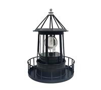 MOVKZACV LED Solar Powered Lighthouse,360 Degree Rotating Landscape Lamp IP65 Waterproof Statue Rotating Lights for Outdoor Garden Pathway Decor