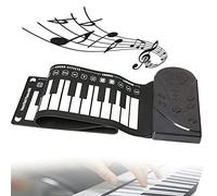 MOVKZACV Roll Up Piano 49 Keys Electric Music Piano Keyboard, Built-in Stereo Speaker Electronic Music Portable Piano Gift Soft Silicone Flexible Foldable Piano Keyboard For Kids And Beginners