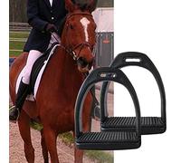 MOVKZACV Safety Stirrups,2Pcs Horse Riding Stirrups,Lightweight Wide Track Equestrian Stirrups Treads with Non-slip Rubber Pad,Equestrian Supplies for Childen/Adults(110 x 118 mm,for Adult)