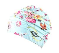 Swimming cap Pleated petal fabric swimming cap swimming beach seaside protection long hair ear swimming cap girls ladies adult hats For Men's and Women's