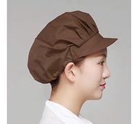 MOVKZACV Unisex Chef Hat Kitchen Baking Cooking Hat for Men Women Baker Workshop Work Wear Restaurant Cook Bread Catering(Coffee)