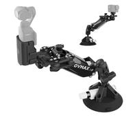 Movmax Blade Arm Nano Shock Absorber Car Mount for DJI Pocket & Action Cams | for DJI Osmo Pocket 3 4 4P/Action6/5Pro/4, GoPro13/12, Insta360 Luna/X5/4/3/Ace, Suction Cup Mount Stabilizer, P ABS, Black