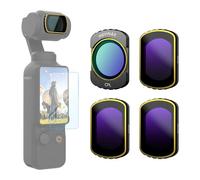 MOVMAX CPL & ND16 & ND64 & ND256 Filter Kit (4-Pack) for DJI Osmo Pocket 3 Accessories, Magnetic Neutral Density Polarising Filter, Multi Coated/Optical Glass/Aluminum Frame, Includes 1 LCD Protector