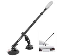 Movmax Suction Car Mount Kit with Invisible Selfie Stick, Compatible with Insta360 x5,x4, x3, x2，GoPro Max DJI OSMO 360，Adjustible Carbon Fiber Stick, Car Holder on Windshield Window/Hood/Top Roof