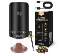 MOVNO Portable Burr Coffee Grinder, Small Cordless Electric Bur Grinder, 40 Adjustable Settings, 1800mAh Coffee Bean Grinder with Conical Ceramic Burr, for Travel, Camping, Office, Espresso, etc