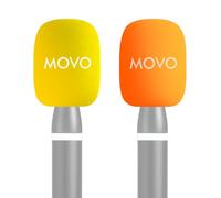 Movo HWS-2 Foam Windscreens for The WMX-HM2 Interview Handle (Orange/Yellow)