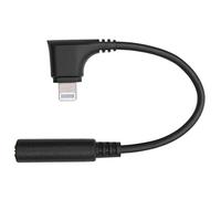 Movo IMA-3 Female 3.5mm TRRS Microphone Audio Adapter Cable to Right-Angle Lightning Dongle - Headphone Adapter Compatible with Apple iPhone and iPad