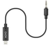 Movo IMA-4 3.5mm Male TRS to Lightning iPhone Adapter Dongle - Apple Microphone Adapter for iPhone - iPhone Aux Adapter for Mics - 3.5mm TRS Male Audio Cable to Lightning - Connects VXR10 to iPhone