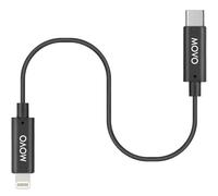 Movo IMA-5 USB-C to 11.8" (30CM) Lightning Microphone Adapter Cable - Connect USB-C Shotgun Mics to iPhone/iPad - Compatible X1, X1-MINI, VXR10-AI, Rode VideoMic NTG, VideoMic GO II