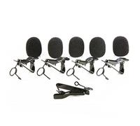 Movo MCW5 5X Foam Windscreen & 5X Tie Clip Set for Most Lavalier/Lapel Microphones Including the Rode Smartlav, Audio-Technica ATR-3350 & ATR3350IS, PM10, PM20, GM100, GM300, WMIC50, LV4 & LV1