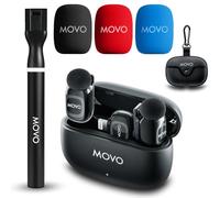 Movo NanoMic Dual Lightning Wireless Microphone for iPhone 14 and below- Lavalier Mic for iPhone, Great for Vlogging, TikTok, Content Creation w/ WMX-HM2 Wireless Handle