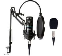 Movo PodPak Podcast Equipment Bundle with XLR Condenser Microphone, Articulating Scissor Arm, and Pop Filter - XLR Mic for Podcasting, Streaming, YouTube, Music, ASMR - Content Creator Studio Mic