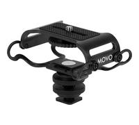 Movo SMM5-B Universal Microphone and Portable Recorder Shock Mount - Fits the Zoom H1n H2n H4n H5 H6 Tascam DR-40x DR-05x DR-07x and others wit
