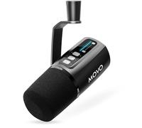 Movo UM6 Dynamic Podcast Microphone with Built-in GainCast Preamp - XLR and USB C Outputs - Studio Mic for Gaming, Podcasting, Streaming, Vocals, Computers, and Content Creation