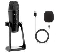 Movo UM700 Computer Condenser USB Gaming Mic with Adjustable Pickup Patterns - Microphone for PC, PS5, Podcasting, Streaming, ASMR