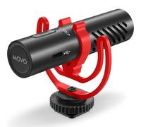 Movo VXR10-AI Shotgun Microphone with AI Noise Cancellation - Camera Microphone for DSLR, Smartphone & Computer - Supercardioid On-Camera Mic with 3.5mm & USB-C Cables