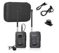 Movo WMX-7 VHF 12-Channel Wireless Lavalier Microphone System with 1 Receiver, 1 Transmitter, and 1 Lapel Microphone Compatible with DSLRs, iPhone/Android Smartphones, and Tablets (40m Audio Range)