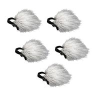 Movo WS10n Universal Furry Outdoor Microphone Windscreen Muff for All Lavalier Microphones Including Movo, Shure, Rode, Sony, Audio-Technica & More! (5 PACK)