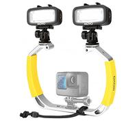 Movo XL Diving Rig Bundle with Waterproof LED Lights - Compatible with GoPro HERO3, HERO4, HERO5, HERO6, HERO7, HERO8, HERO9, HERO10 and DJI Osmo Action Cam - Scuba Accessories for Underwater Camera