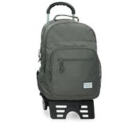Movom Always on The Move Double Compartment School Backpack with Trolley Green 31x42x13cm Polyester