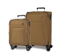 Movom Atlanta Champagne Luggage Set 42x66x25 cm Soft Closure TSA 59L 3.3kg 4 Double Wheels Extendable Hand Luggage