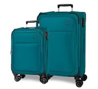 Movom Atlanta Suitcases Polyester, Different Sizes, Black, Green, Red, Grey, Polyester., Green, One Size, Set of 2 suitcases