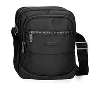 Movom Buster Shoulder Bag Two Compartments Black 22x27x10cm Polyester with Faux Leather Details by Joumma Bags, Black/White, Two Compartments Portatablet Messenger Bag