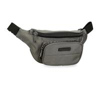 MOVOM Buster Travel Toiletry Bag Shoulder Bags Polyester with Faux Leather Detail Multi Compartment By Joumma Bags, gray, 31,5 cm x 24 cm x 1,5 cm, Belt bag