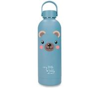 Movom Enjoy My Little Teddy Blue Stainless Steel Bottle with Capacity for 500 ml and Measures 7 x 23 cm Stainless Steel