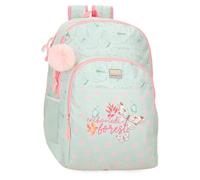 MOVOM Enso So Cute Children's Toiletry Bag, School Bag, Polyester, Ideal Size, Compartments., Green, 33x46x17 cms, Enchanted Backpack