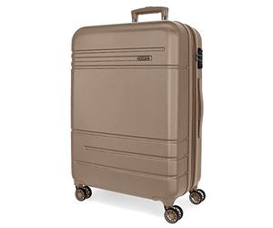 Movom Galaxy Large Suitcase Blue 53x78x31cm Hard ABS Closure TSA 108L 4.9kg 4 Double Wheels, Beige, 53x78x31 cms, Large Suitcase