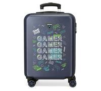 Movom Game Over Cabin Suitcase Blue 38x55x20cm Rigid 2.5kg Combination Lock Side ABS 2.5kg 35L Hand Luggage, Blue, One Size, Cabin Suitcase