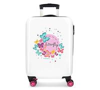 Movom Happy Time Multicoloured Cabin Suitcase 37 x 55 x 20 cm Rigid ABS Combination Lock 32 Litre 2.5 kg 4 Double Wheels Hand Luggage