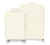 Movom Inari Hard Case ABS Different Sizes Black Green Red Grey Polyester by Joumma Bags, White, One Size, Set of 2 suitcases