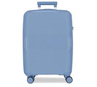 MOVOM Inari Light Blue Cabin Case 39x55x20 cm Rigid Polypropylene Integrated TSA Closure 37L 2.6kg 4 Double Wheels Extendable Hand Luggage
