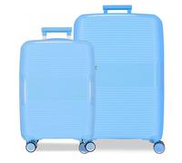 Movom Inari Luggage Set Blue 55/68 cm Rigid Polypropylene TSA Closure 113L 6.5 kg 4 Wheels Double Hand Luggage, Blue, Suitcase Set