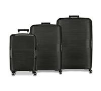 Movom Inari Luggage Set, One Size, Black/White, One Size, Suitcase Set