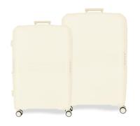 Movom Inari Suitcase Set White 68/78 cm Rigid 8 kg TSA Closure Integrated Polypropylene 8 kg 189L Extendable, White, One Size, Suitcase Set