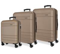 MOVOM Joumma Galaxy Suitcase Set Champagne 55/68/78 cm Rigid ABS Integrated Combination Padlock 221L 11.4kg 4 Double Wheels Extendable Hand Luggage