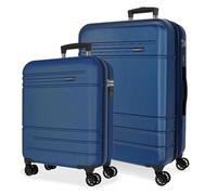 MOVOM Joumma Galaxy Suitcase Set Marino 55/68 cm Rigid ABS Integrated Combination Padlock 111L 6.5kg 4 Double Wheels Extendable Hand Luggage
