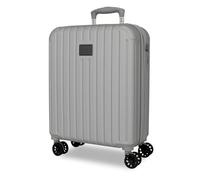 MOVOM Joumma Timber Cabin Case Silver 40x55x20 cm Rigid ABS Integrated Combination Padlock 37L 3.1kg 4 Double Wheels Extendable Hand Luggage