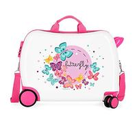 MOVOM Kid's Happy Time Rolling Suitcase, Butterfly, 50 centimeters