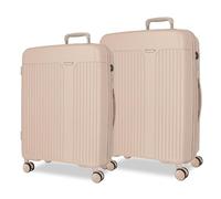 Movom Luggage Set Beige 68/78 cm Rigid 8.6 kg TSA Closure Polypropylene 8.6 kg 180 LExtensible, Beige, One Size, Suitcase Set