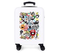 MOVOM Monsters Cabin Suitcase White 38x55x20 cm Rigid 2 kg ABS Side Combination Lock 2 kg 34L Hand Luggage