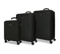 MOVOM Movom Timber Luggage Set, One Size, Black/White, Talla única, Suitcase Set