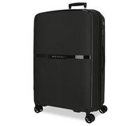 Movom Noon Medium Suitcase Black 45x66x28cm Rigid 3.85kg TSA Closure Polypropylene 3.85kg 72.3LExtensible, Black/White, One Size, Medium Suitcase