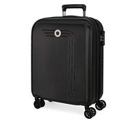 Movom Riga Black Cabin Suitcase 40x55x20 cm Rigid ABS Combination lock 37 Litre 3 Kg 4 Double Wheels Hand Luggage