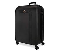 Movom Riga Black Medium Suitcase 49x70x27 cm Rigid ABS Combination lock 72L 3.9 Kg 4 Double Wheels