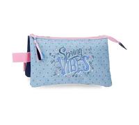 Movom Spring Vibes Triple Pencil case Navy 22x12x5cm Polyester 1.32L